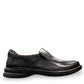 Clarks Gessler Step black leather slip-on casual shoe with a lightweight EVA sole and stitched detail. photo of the right side.