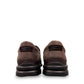 Clarks Gessler Step dark brown nubuck leather slip-on casual shoe with a lightweight EVA sole. photo of the back.