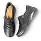 Sina Footwear Clarks Kaetlyn Mila black leather slip-on shoe with side zip and comfortable foam footbed. photo of the top.
