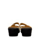 Clarks Merliah Karli white leather sandal with adjustable riptape straps and a comfortable mid-height heel. back view.