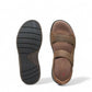 Clarks Nature Trek tan combi nubuck leather sandal with adjustable hook and loop straps.
photo of the bottom.