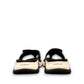 Clarks Wave 2.0 Sea black nubuck thong sandal with curved WaveWalk sole and cushioned footbed. photo of the back.