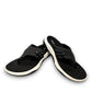 Clarks Wave 2.0 Sea black nubuck thong sandal with curved WaveWalk sole and cushioned footbed. photo of the front.