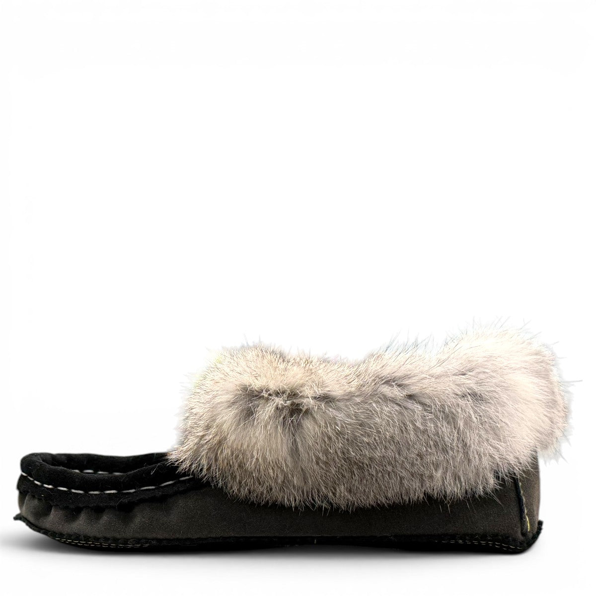 ALBERTA SUEDE MOCCASINS  - DARK GRAY