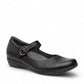 Dansko Fawna black milled nappa leather Mary Jane shoe with adjustable strap and arch support