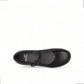 Dansko Fawna black milled nappa leather Mary Jane shoe with adjustable strap and arch support