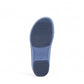 Dansko Kaci blue molded EVA clog seen from the back, showing the slip-resistant rubber outsole. Photo of bottom view.