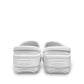 Dansko Kaci white molded EVA clogs showing the slip-resistant rubber outsole and arch support design. Photo of back view.
