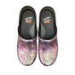Dansko XP 2.0 patent clogs in pastel blur print with slip-resistant soles for healthcare professionals. Photo of upper view.