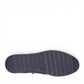 DJANGO & JULIETTE Omeah navy leather high-top ankle boots with twin-zip and wedge sneaker sole. Photo of bottom view.