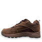 Drew Aaron dark brown therapeutic walking shoe showing the durable rubber outsole and suede upper