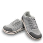 Drew Balance grey mesh combo sneaker showing the slip-resistant rubber outsole and rocker bottom design.  orthopedic shoe