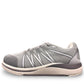 Drew Balance grey mesh combo sneaker showing the slip-resistant rubber outsole and rocker bottom .  orthopedic shoe
