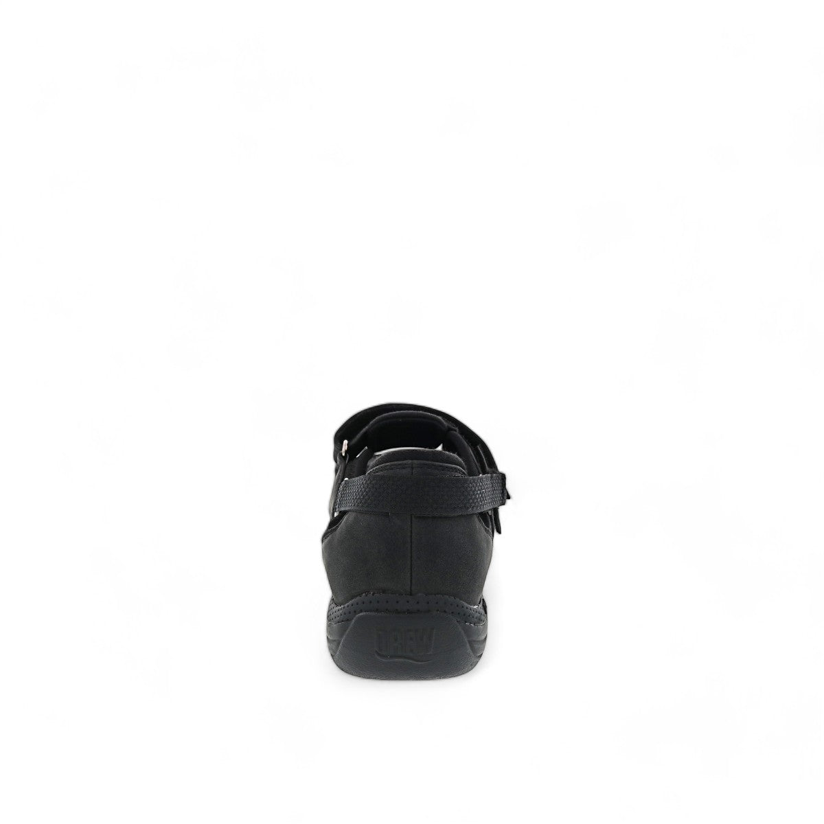 Drew Buttercup black stretch orthopedic shoe showing the slip-resistant textured rubber outsole