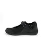 Drew Buttercup black stretch orthopedic shoe showing the slip-resistant textured rubber outsole