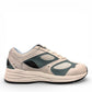 Drew Flare athletic shoes in white and blue with a durable rubber rocker bottom outsole. orthopedic shoe