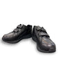 Drew Force V black  calf leather athletic shoe showing the durable rubber outsole and heel cushion pad