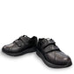 Drew Force V black  calf leather athletic shoe showing the durable rubber outsole and heel cushion pad