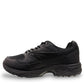 Drew Lance black mesh orthopedic walking shoe showing the durable rubber rocker bottom outsole