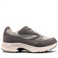 Drew Lance grey mesh combo walking shoe showing the durable rubber rocker bottom outsole and dual shank system.