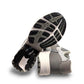 Drew Lance grey mesh combo walking shoe showing the durable rubber rocker bottom outsole and dual shank system.