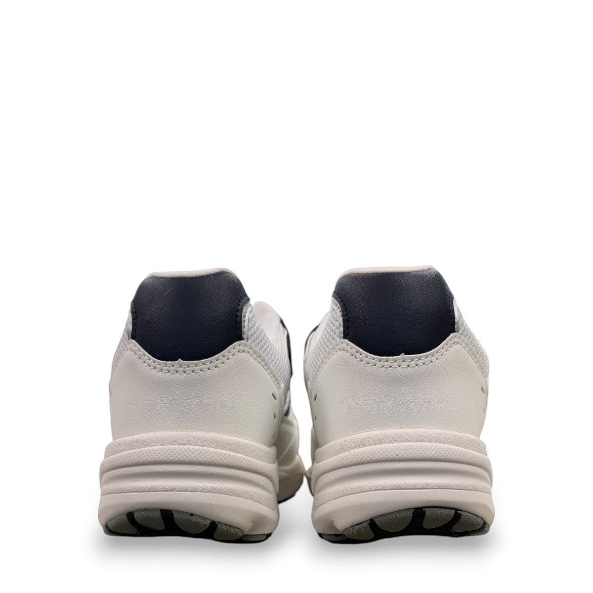Drew Lance white mesh combo-orthopedic walking shoe with dual shank stability and rocker bottom sole.