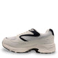 Drew Lance white mesh combo-orthopedic walking shoe with dual shank stability and rocker bottom sole.