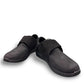 Drew Moonlite black stretch leather orthopedic shoe showing the slip-resistant polyurethane outsole