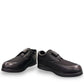 Drew Quest black leather and stretch casual shoe showing the durable polyurethane rocker outsole.   orthopedic