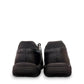 Drew Tour black leather oxford shoe showing the textured slip-resistant polyurethane outsole. orthopedic shoe