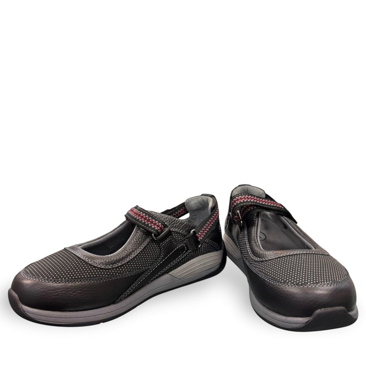 Drew Triumph orthopedic shoe in black combo with a durable slip-resistant polyurethane outsole