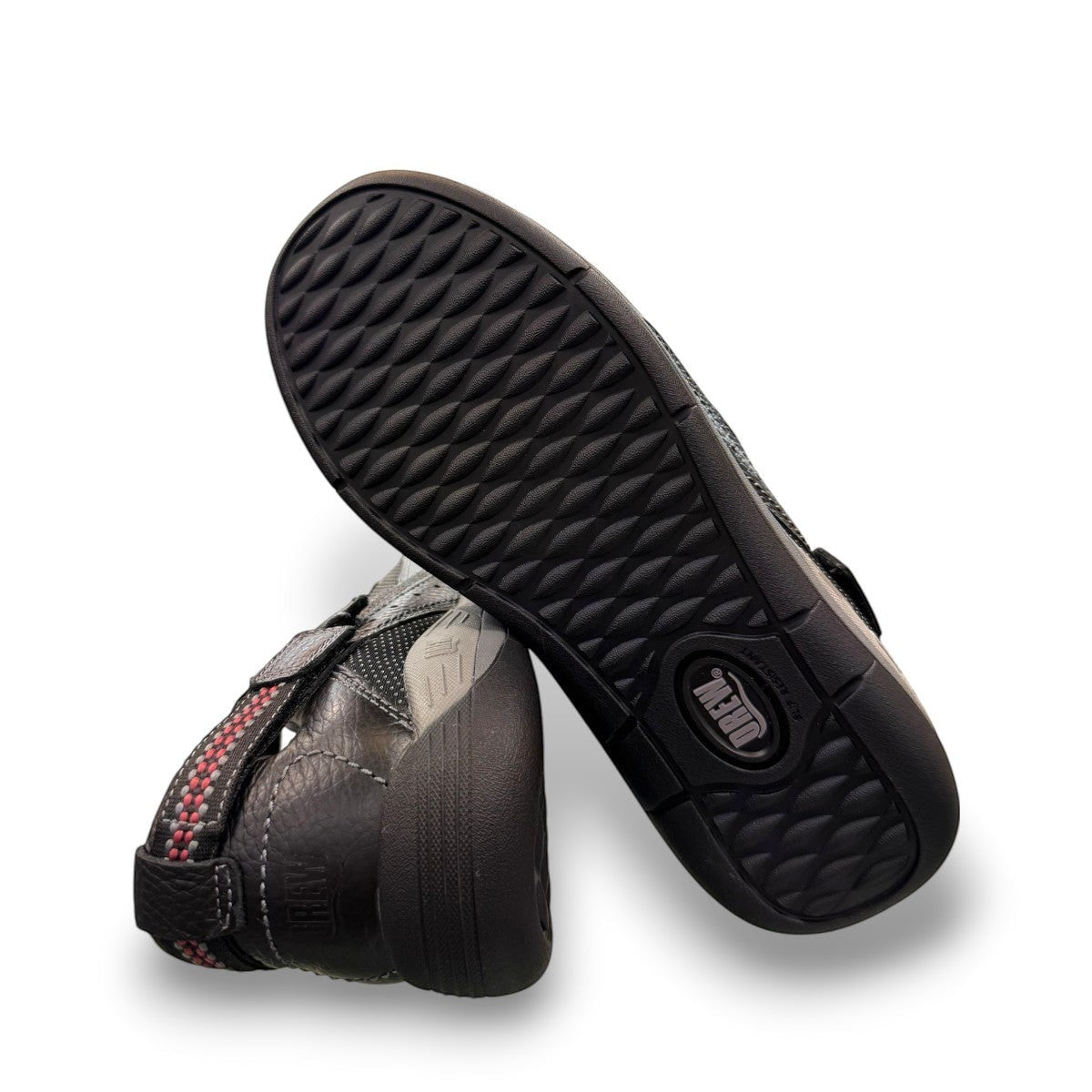 Drew Triumph orthopedic shoe in black combo with a durable slip-resistant polyurethane outsole