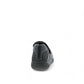 Drew Trust black leather shoe showing the slip-resistant polyurethane outsole tread pattern