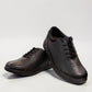 Drew Tulip black calf leather orthopedic shoe showing the slip-resistant tread and heel stabilizer