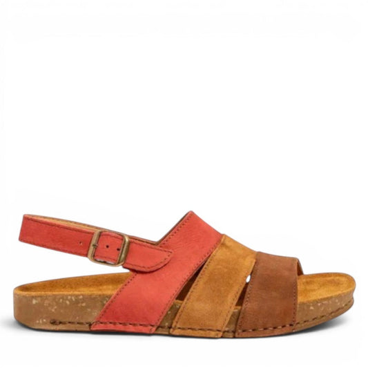 El Naturalista Balance sandals in multi-coloured washed nubuck leather with a recycled sole.