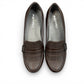 Etro Selena dark brown leather low-heel dress loafer with buckle detail