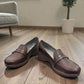 Etro Selena dark brown leather low-heel dress loafer with buckle detail