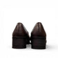 Etro Sepideh dark brown leather dress shoe with a low block heel and refined loafer-style strap