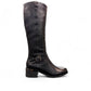 STEFANIA  F7002  SIDE ZIP HIGH BOOTS BLACK