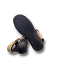Fidelio Gini G fango beige leather walking sandal with three adjustable straps and cushioned footbed. Photo of bottom view.