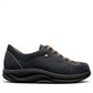 Finn Comfort Ikebukuro black suede sneaker with curved Finnamic outsole and contrast stitching.
photo of the right side