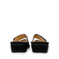 Finn Comfort Jamaica black nappa leather slide sandals with two adjustable hook and loop straps.
photo of the back side