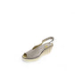 FLY LONDON yeay387fly-borgogna  silver peep-toe platform sandal with cut-out vamp and elasticated slingback strap