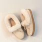 ARIA MARAND MOCCASIN SLIPPERS - CREAM