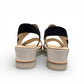 GABOR 24.645-30 - SLINGBACK PLATFORM WEDGE SANDAL - BLUE BEIGE