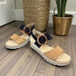 GABOR 24.645-30 - SLINGBACK PLATFORM WEDGE SANDAL - BLUE BEIGE