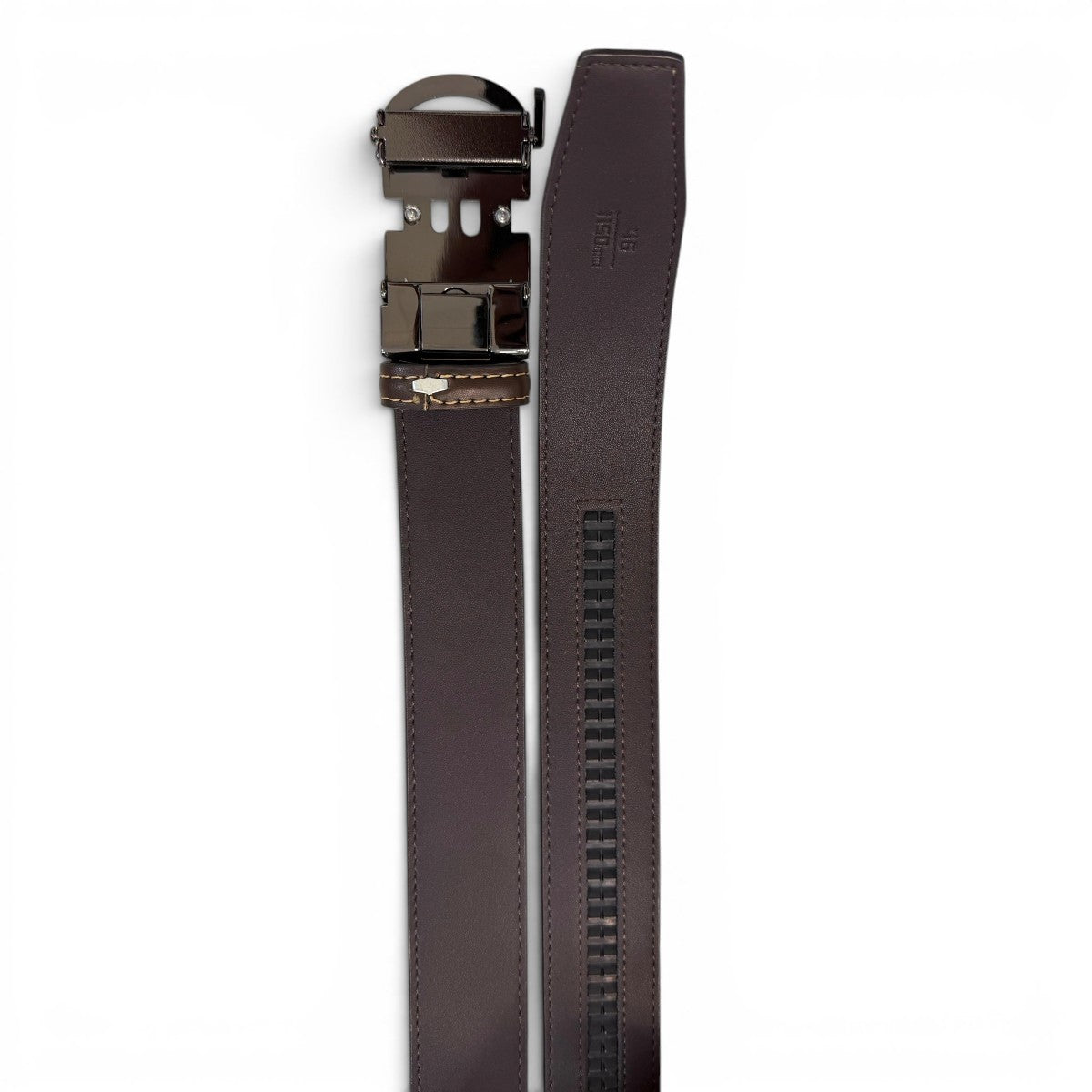MEN'S GENUINE LEATHER BELT - DARK BROWN