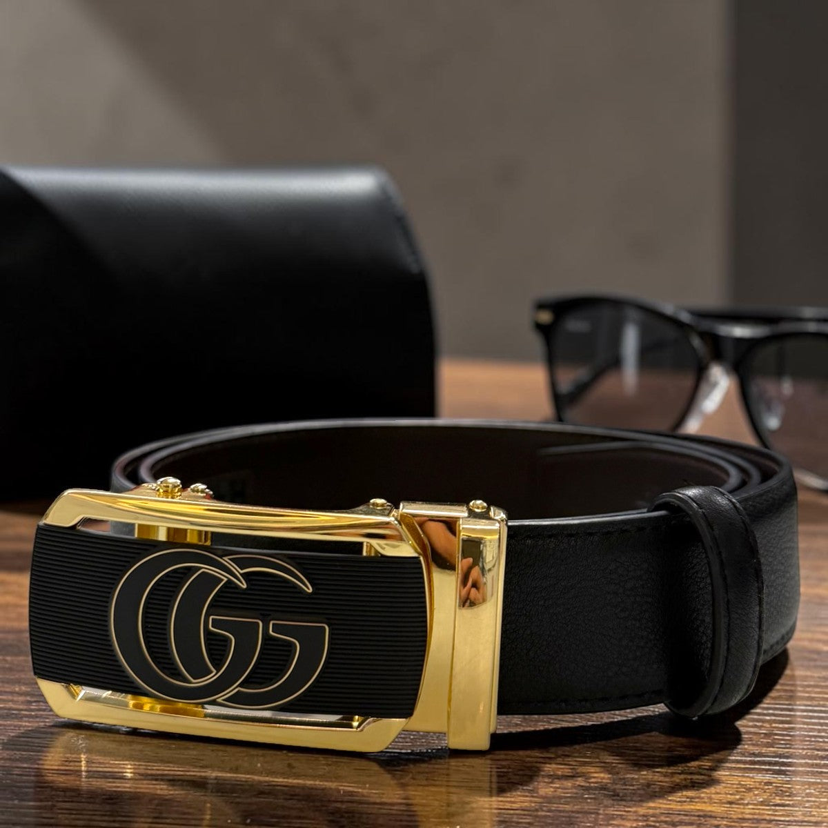 MEN'S GENUINE LEATHER BELT - BLACK