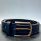 MEN'S GENUINE LEATHER BELT - NAVY