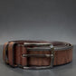 MEN'S GENUINE LEATHER BELT - DARK BROWN